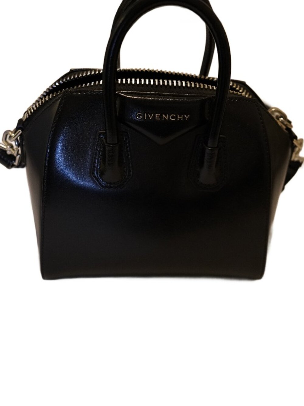 Authentic Givenchy Antigona Mini Black Leather Satchel Crossbody Bag